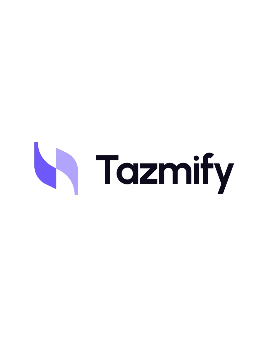 The Tazmify mark and wordmark